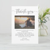 Dank u kaart, script dank u kaart, foto bedankkaart (Staand voorkant)