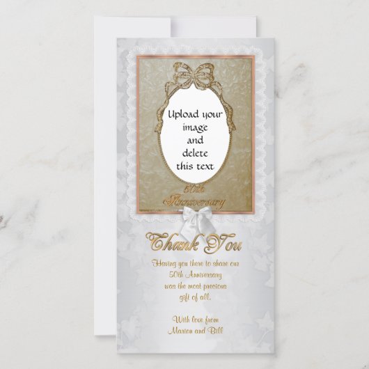Dank u kaart speciale gelegenheid met foto 50th (Voorkant)