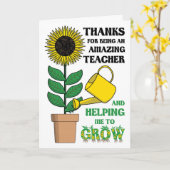Dank u Kaart van docent Amazing (Gele Bloem)