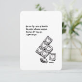 Dank u, Kaart van waardering - Chocolade, Flat (Staand voorkant)