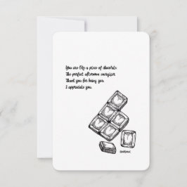 Dank u, Kaart van waardering - Chocolade, Flat