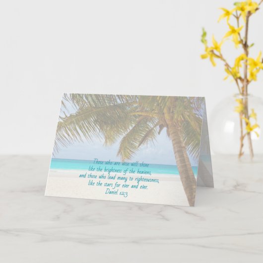 Dank u Kaart voor waardering van palmboompredikant (Gele Bloem)