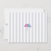 Dank u kaarten cloud Baby shower Sprinkle Girl (Achterkant)