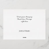 Dank u kaarten echte Folie zilvergrijs (Achterkant)