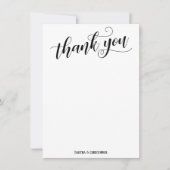 Dank u kalligrafie, bordeaux, bloze Rozen Bedankkaart (Voorkant)