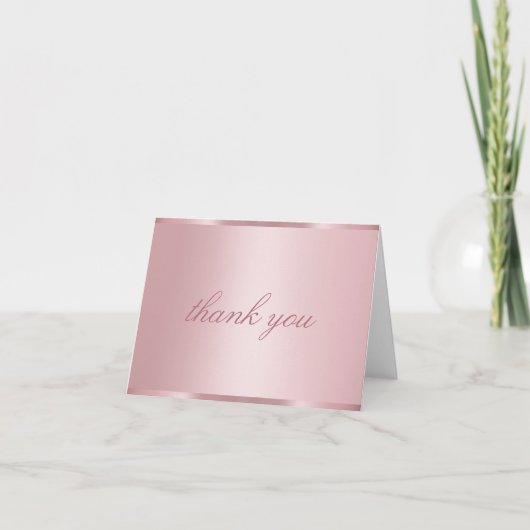 Dank U Kalligrafie Script Roze Goud Sjabloon (Voorkant)