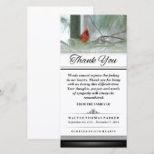 Dank U Kardinaalvogel Woorden Kunnen Niet Uiten Bedankkaart (Voorkant / Achterkant)