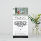 Dank U Kardinaalvogel Woorden Kunnen Niet Uiten Bedankkaart (Staand voorkant)