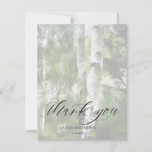 DANK U KARTASPEN TREE DESIGN BEDANKKAART (Voorkant)