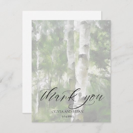 DANK U KARTASPEN TREE DESIGN BEDANKKAART (Voorkant / Achterkant)