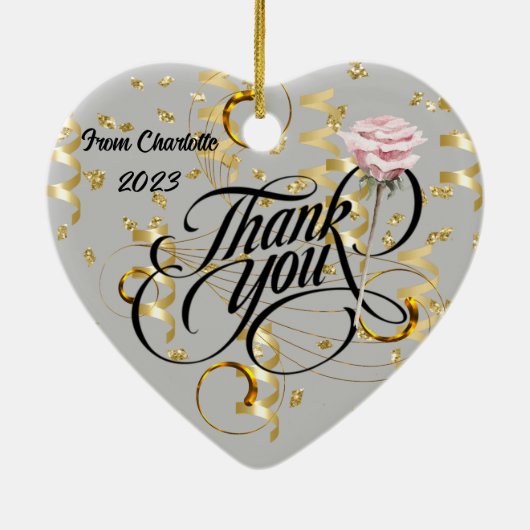 Dank u keramisch Ornament (Achterkant)