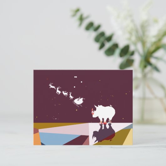 DANK U, KERSTMAN BRIEFKAART (Staand voorkant)