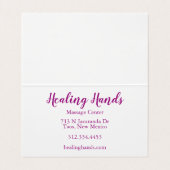 Dank u klantwaardering Paarse olieverf Visitekaartjes (Binnenkant ongevouwen)