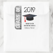 Dank u Klasse van 20XX Vierkante Sticker (Tas)