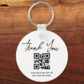 Dank u kleine bedrijven QR code minimalist Sleutelhanger (Achterkant)
