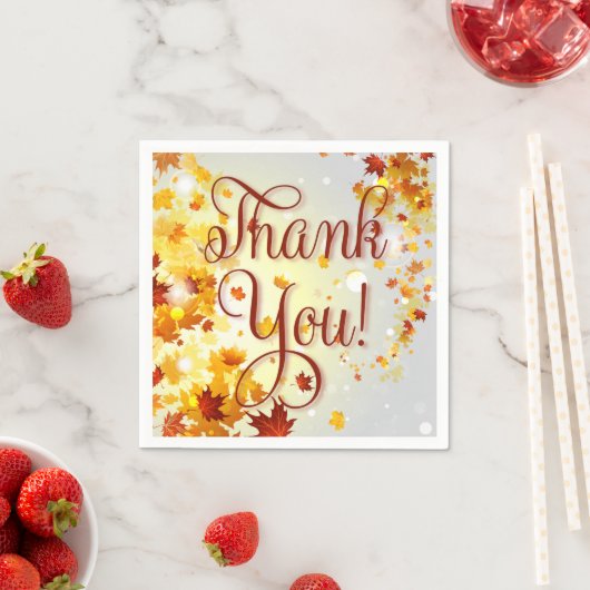 Dank u kleurrijke Herfst papieren servetten met bl (Insitu)