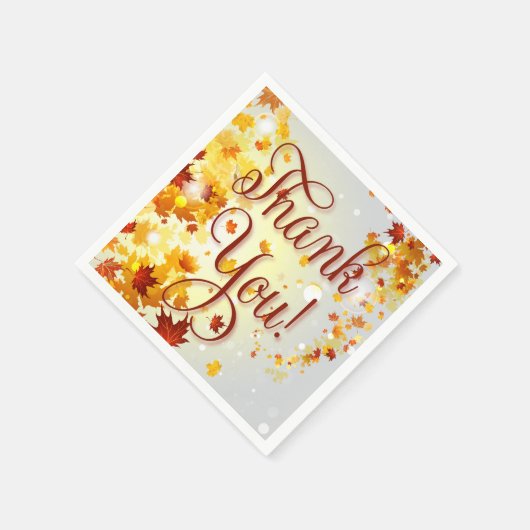 Dank u kleurrijke Herfst papieren servetten met bl (Hoek)