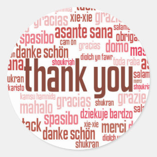 Dank u kleurrijke rode envelop seal sticker