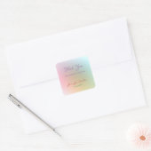 Dank u kleurrijke Sjabloon typografie script tekst Vierkante Sticker (Envelop)