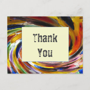 Dank U Kleurrijke Tie-Dye Draaikolken Waardering Briefkaart
