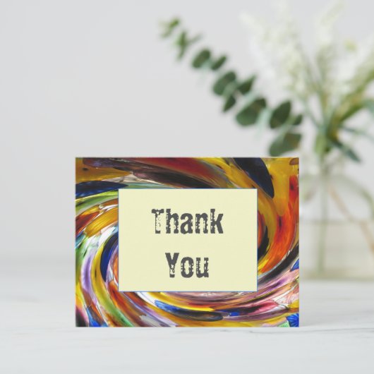 Dank U Kleurrijke Tie-Dye Wervelingen Waardering Briefkaart (Staand voorkant)