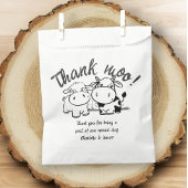 Dank u Koe thema bruiloft Bedankzakje