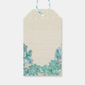 Dank u Label Bloemengunst Labels Succulent Bruilof Cadeaulabel (Achterkant)