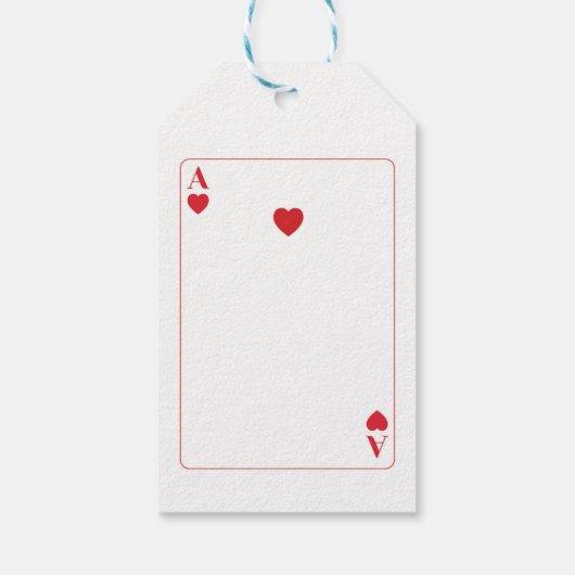 Dank u Label Bruiloft Spelen Kaarten Ace van Harte Cadeaulabel (Achterkant)