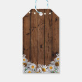 Dank u Label Daisy Favor Labels Wood Wedding Cadeaulabel (Achterkant)