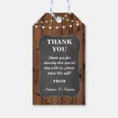 Dank u Label Favor Labels Wood Chalk Wedding Cadeaulabel (Voorkant)