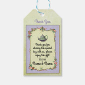 Dank u Label Favor Wonderland Theepot Theebruiloft Cadeaulabel (Voorkant)