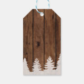 Dank u Label Favor Wood Trees Xmas Vrijgezellenfee Cadeaulabel (Achterkant)