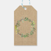 Dank u Label Floral in Love Lights Burlap Bruiloft Cadeaulabel (Achterkant)