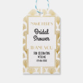 Dank u Label Gatsby Art Deco Gold Vrijgezellenfees Cadeaulabel (Voorkant)