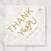 Dank u Label - Gold Gem Verjaardag Favoriet Label (Achterkant)