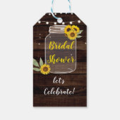 Dank u Label Jar Zonnebloem Vrijgezellenfeest Hout Cadeaulabel (Achterkant)