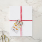 Dank u label met aquarel tegels cirkel cadeaulabel (Met Touw)
