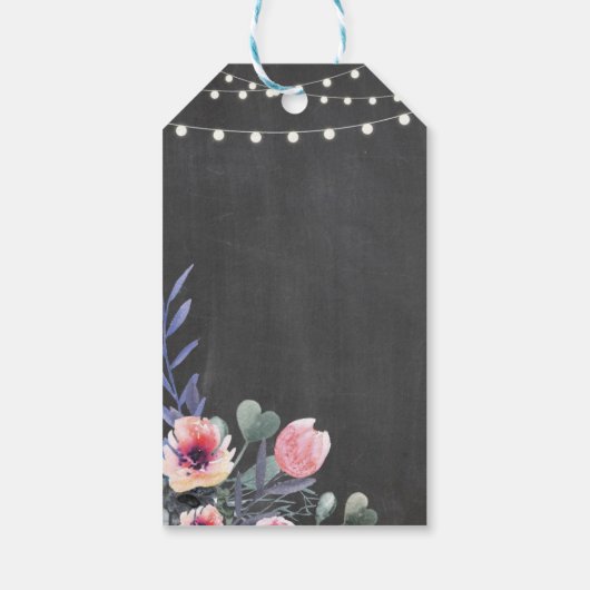 Dank u Label Rustieke gunst Labels Krijt Bruiloft Cadeaulabel (Achterkant)