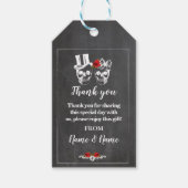 Dank u Label Rustieke Skulls Favor Labels Bruiloft Cadeaulabel (Voorkant)