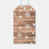 Dank u Label Winter Sneeuwvlokken Labels Krijt Bru Cadeaulabel (Achterkant)