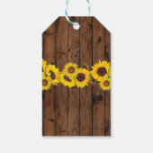 Dank u Label Zonnebloem Favor Jar Wood Wedding Cadeaulabel (Achterkant)