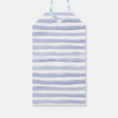 Dank u labels | Blauwe nautische Waterverf Cadeaulabel (Achterkant)