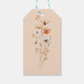 Dank u Labels Bruiloft Boho Florals Modern Cadeaulabel (Achterkant)