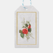 Dank u Labels Bruiloft Kerstmis Rood Goud Feest Cadeaulabel (Achterkant)