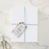 Dank u Labels Bruiloft Zomer Bloemen Modern Cadeaulabel (Met Touw)