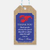 Dank u Labels Crawfish Boil Lobster Beach Bruiloft Cadeaulabel (Voorkant)