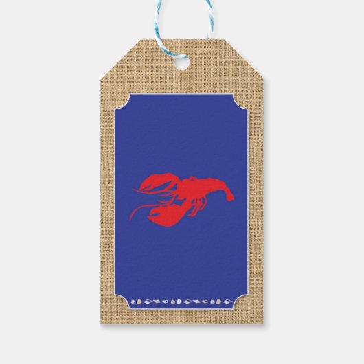 Dank u Labels Crawfish Boil Lobster Beach Bruiloft Cadeaulabel (Achterkant)