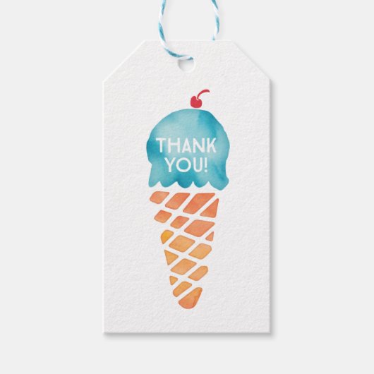 Dank u labels | Favoriete labels | Blauw ijs Cadeaulabel (Voorkant)