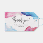 Dank u labels | Favoriete labels | Blauw Roze Cadeaulabel (Voorkant (Horizontaal))