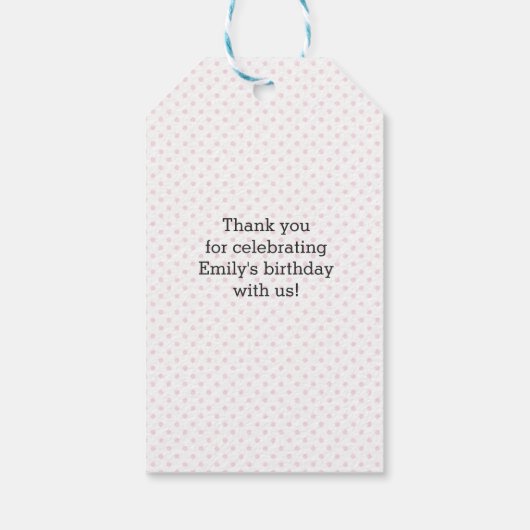 Dank u labels | Favoriete labels | Roze ijs Cadeaulabel (Achterkant)